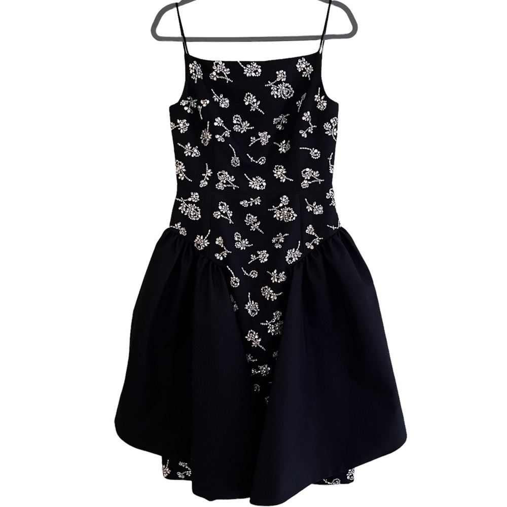 Michael Kors COLLECTION Black Rhinestone Detailed Sleeveless Cocktail Dress 6